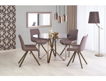 LUNGO - eettafel - glas - rond - 120x120x76 cm