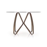 LUNGO - eettafel - glas - rond - 120x120x76 cm