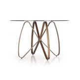 LUNGO - eettafel - glas - rond - 120x120x76 cm