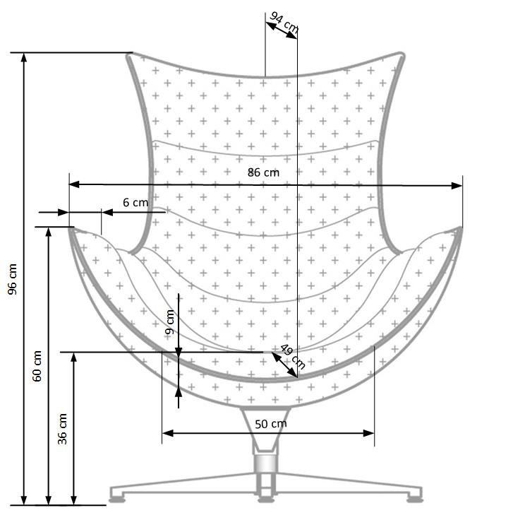 LUXOR - fauteuil - composiet leer - zwart - 86x96x84 cm