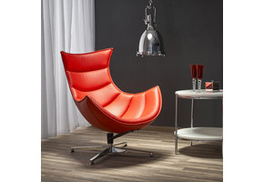 LUXOR - fauteuil - composiet leer - rood - 86x96x84 cm