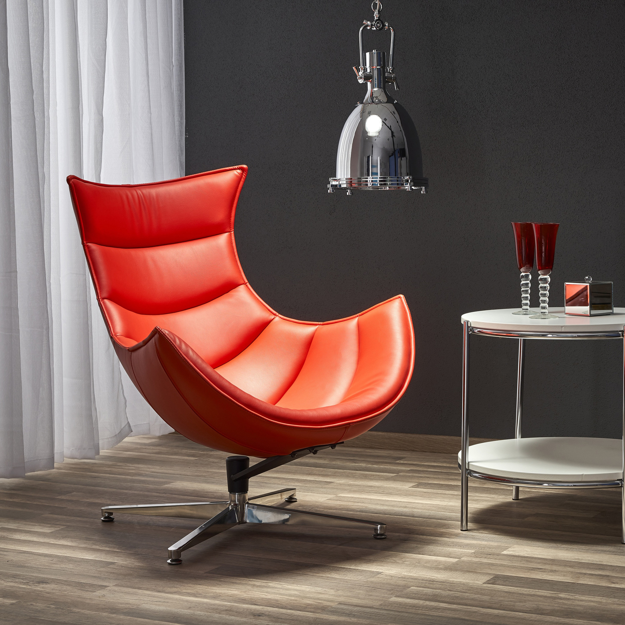 LUXOR - fauteuil - composiet leer - rood - 86x96x84 cm