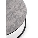 MACAO - salontafel - rond - MDF hout - grijs/zwart - 80x36x80cm