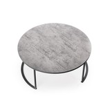 MACAO - salontafel - rond - MDF hout - grijs/zwart - 80x36x80cm