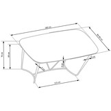 MANCHESTER - eettafel - MDF plaat - rechthoekig - 180x90x76 cm