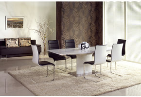 MARCELLO - eettafel - uitschuifbaar -  gelakt MDF - wit