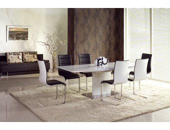 MARCELLO - eettafel - uitschuifbaar - gelakt MDF - wit