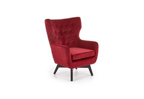 MARVEL - fauteuil - stof - bordeaux/zwart - 75x103x83cm