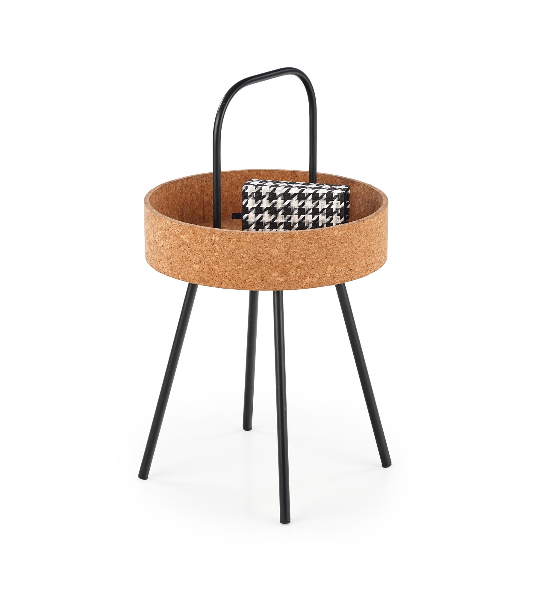 MASHA - salontafel - MDF hout -  naturel / zwart - 38x67x38cm