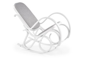 MAX - schommelstoel - hout stof - 52x95x90 cm - wit