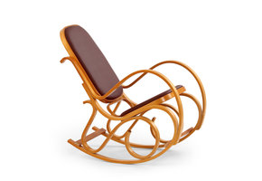 MAX - schommelstoel - eco leer - 52x95x90 cm - bruin