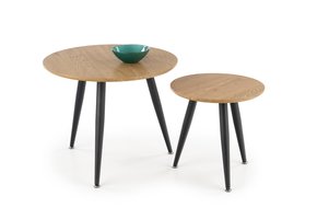 MENTONA - salontafels - set van 2 - rond - MDF hout