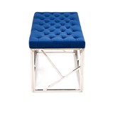 MILAGRO - halbank - stof - 98x47x47 cm - blauw