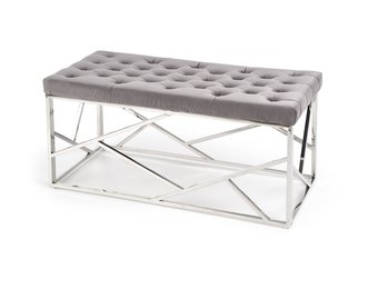 MILAGRO - halbank - stof - 98x47x47 cm - grijs