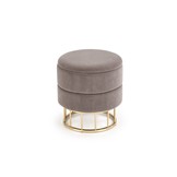 MINTY - poef - stof - 37x41x37 cm - grijs