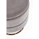 MINTY - poef - stof - 37x41x37 cm - grijs