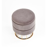 MINTY - poef - stof - 37x41x37 cm - grijs