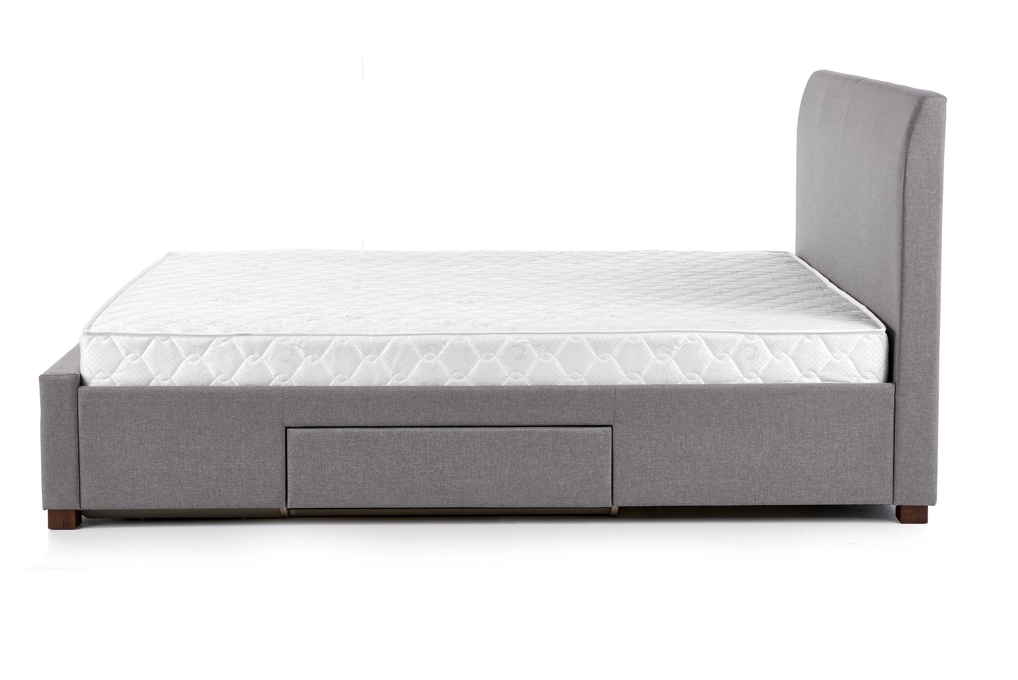 MODENA - tweepersoonsbed - met laden - modern - grijs