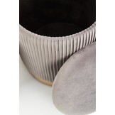 MONTY - poefs - set van twee - opbergruimte - grijs