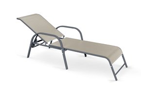 MOSLER - ligbed - 65x193x95 cm - grijs