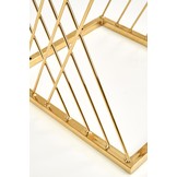 NANCY - salontafel - glas - roest vrij staal - goud - 45x52x39cm