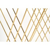 NANCY - salontafel - glas - roest vrij staal - goud - 45x52x39cm