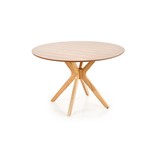 NICOLAS - eettafel - massief hout - 120x120x77cm - naturel eiken