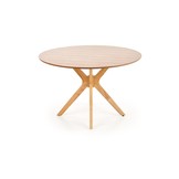 NICOLAS - eettafel - massief hout - 120x120x77cm - naturel eiken