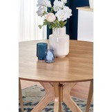 NICOLAS - eettafel - massief hout - 120x120x77cm - naturel eiken