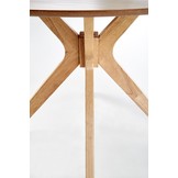 NICOLAS - eettafel - massief hout - 120x120x77cm - naturel eiken