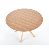 NICOLAS - eettafel - massief hout - 120x120x77cm - naturel eiken