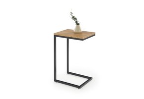 NISA - salontafel - MDF hout - 40x60x30cm - gouden eik/zwart