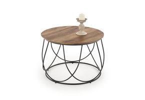 NUBIRA - salontafel - MDF hout - 60x41x60cm - walnoot/zwart