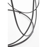 NUBIRA - salontafel - MDF hout - 60x41x60cm - walnoot/zwart