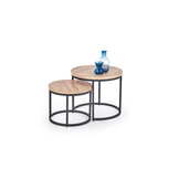 OREO - salontafels - set van 2 - gefineerd MDF - rond