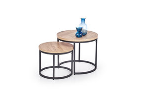 OREO - salontafels - set van 2 - gefineerd MDF - rond