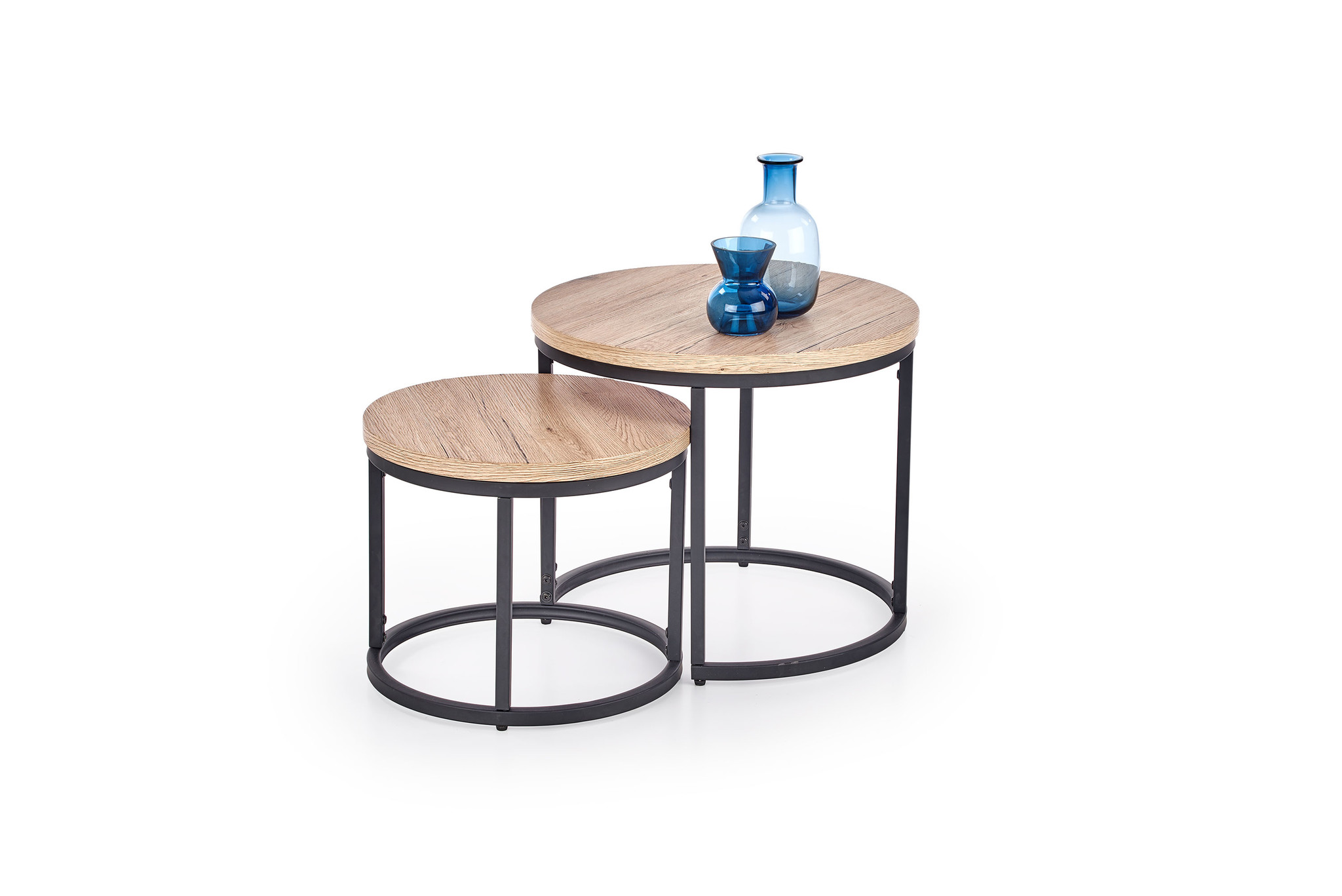 OREO - salontafels - set van 2 - gefineerd MDF - rond