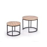 OREO - salontafels - set van 2 - gefineerd MDF - rond