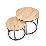 OREO - salontafels - set van 2 - gefineerd MDF - rond