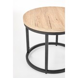 OREO - salontafels - set van 2 - gefineerd MDF - rond