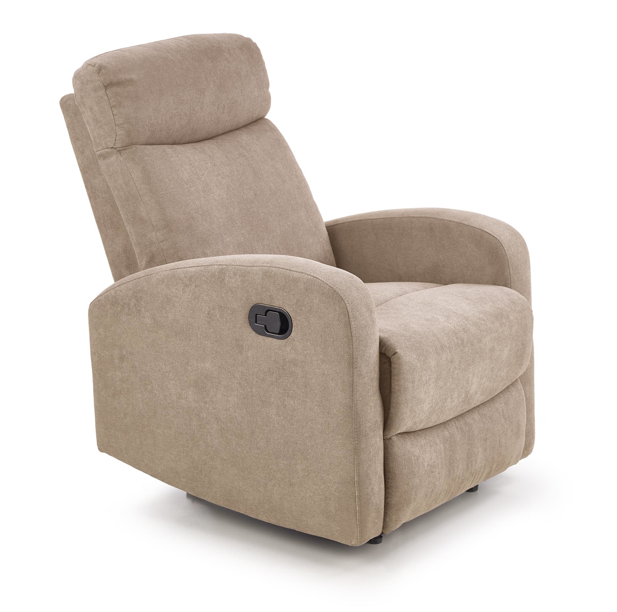 OSLO - relaxfauteuil - uitklapbaar - 75x79-100x49 cm - beige