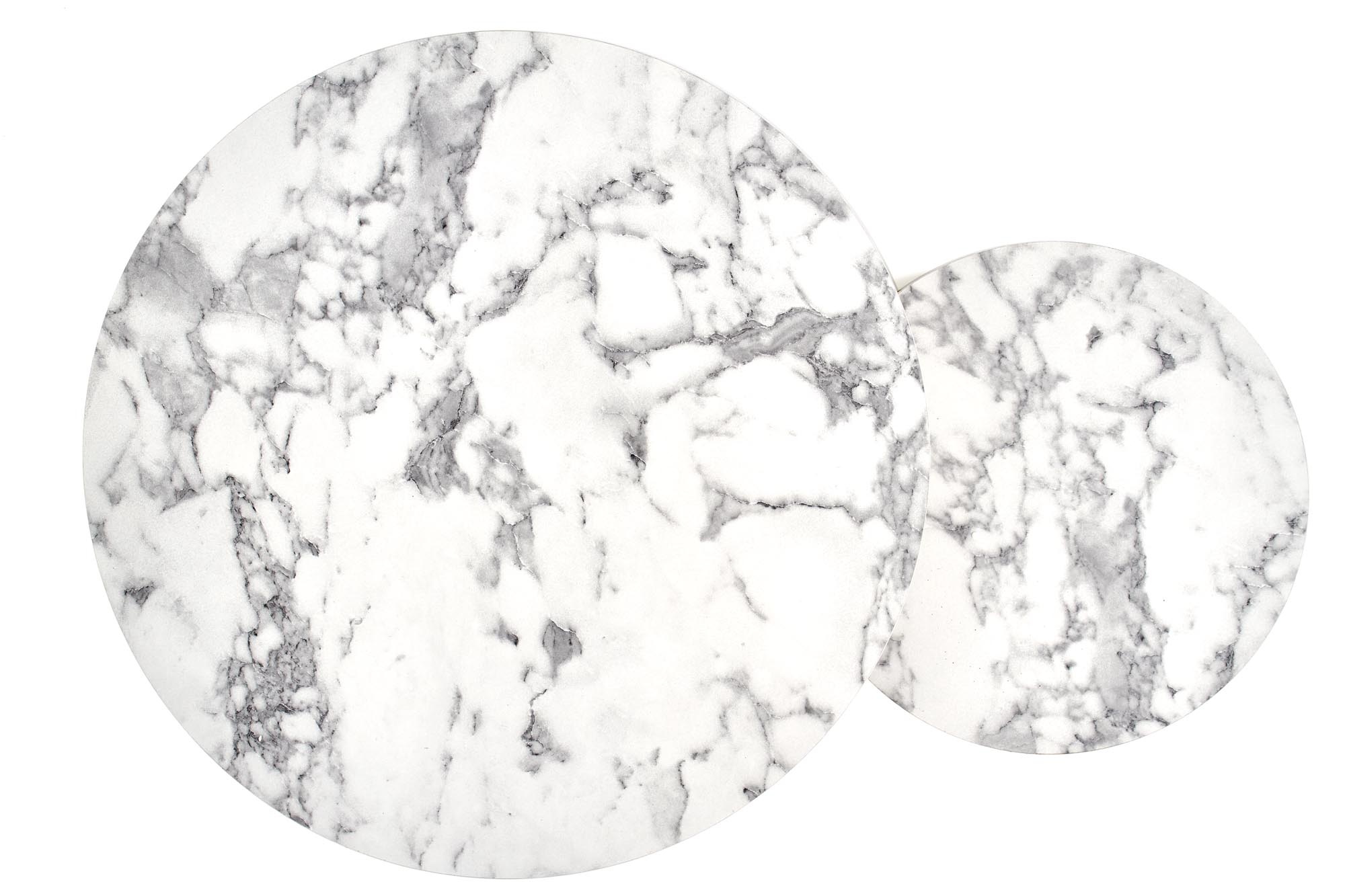 PAOLA - salontafels - set van 2 - gefineerd MDF - marmer, goud