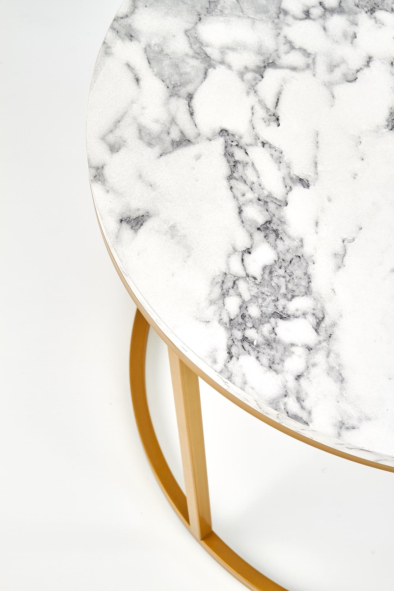 PAOLA - salontafels - set van 2 - gefineerd MDF - marmer, goud