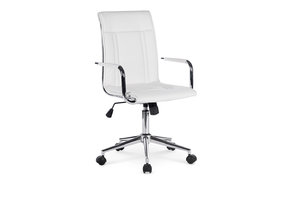 PORTO - bureaustoel - eco leer - 44x 97 - 107x57 cm - wit