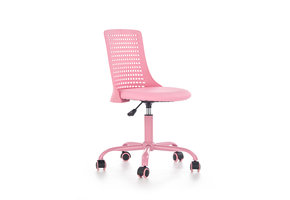 PURE - kinderbureaustoel - eco leer - 43x78-89x42 cm - roze