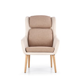 PURIO - fauteuil - Scandinavisch - 67x103x75 cm - beige bruin