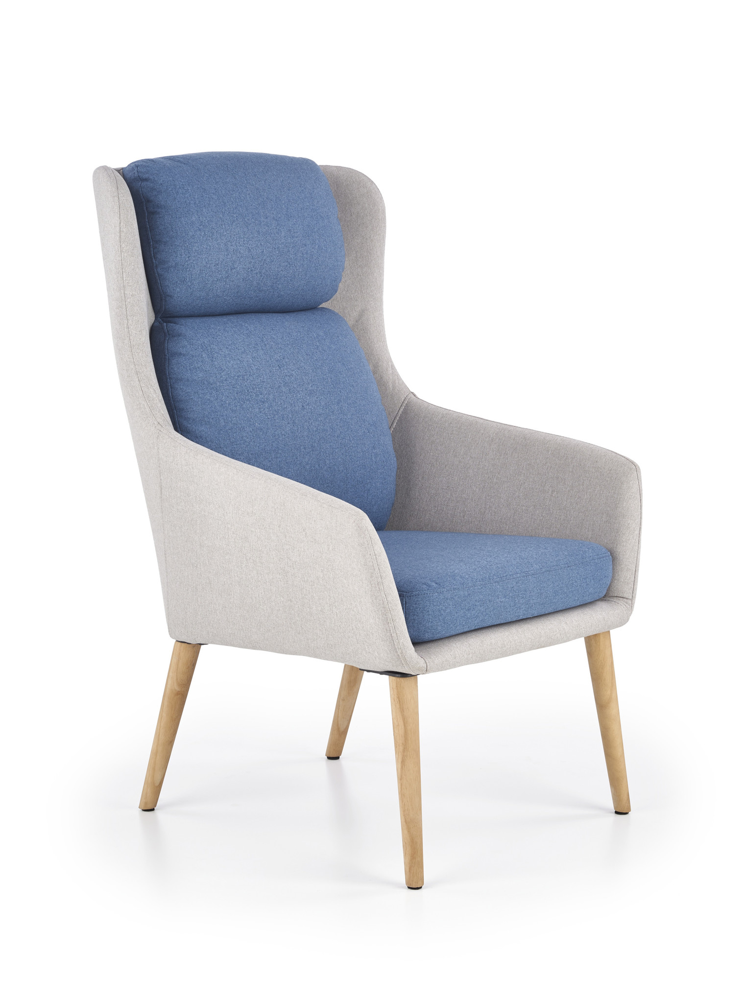 PURIO - fauteuil - Scandinavisch - 67x103x75 cm - grijs blauw