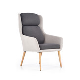 PURIO - fauteuil - Scandinavisch - 67x103x75 cm - grijs