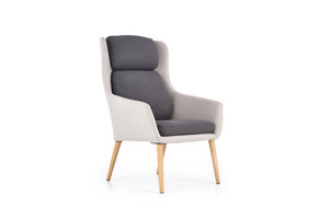 PURIO - fauteuil - Scandinavisch - 67x103x75 cm - grijs