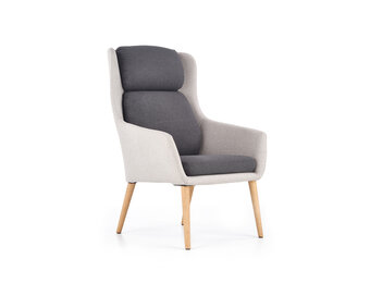 PURIO - fauteuil - Scandinavisch - 67x103x75 cm - grijs